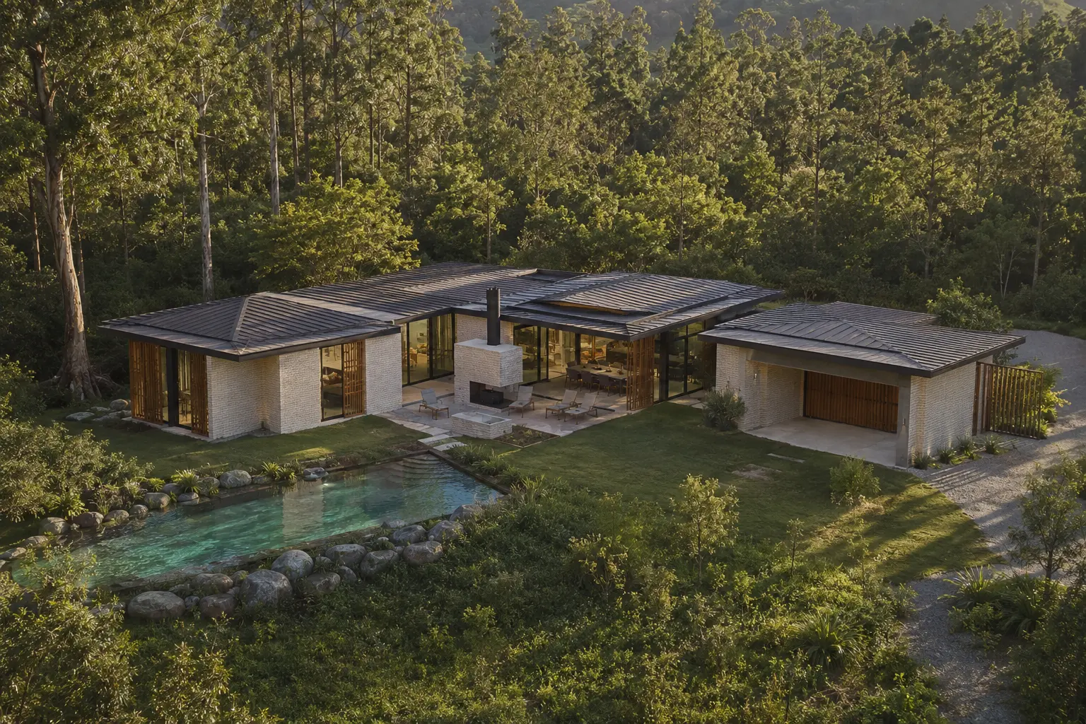 Casa Bosque — vista aérea